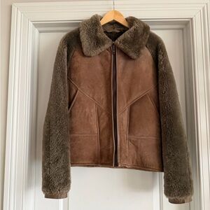 Shearling and Suede Brown Jacket